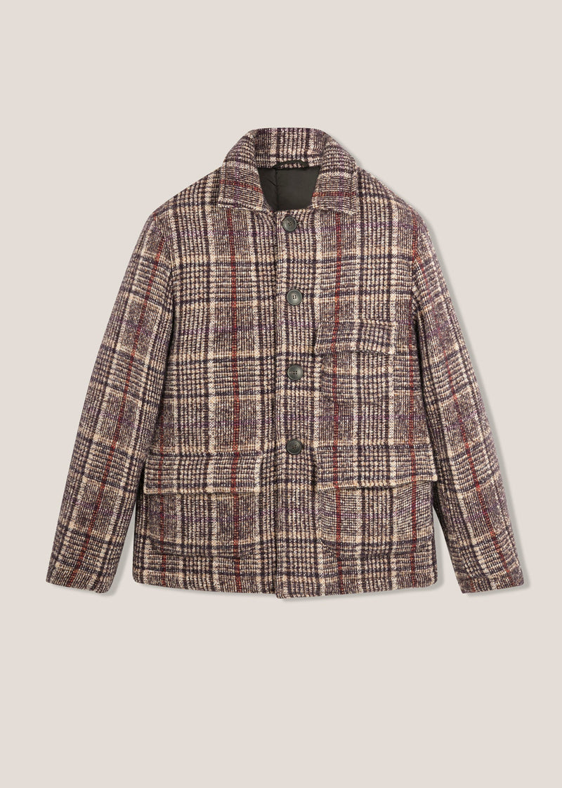 AADERBALE WOOL CHECKED JACKET - DOPPIAA – Doppiaa