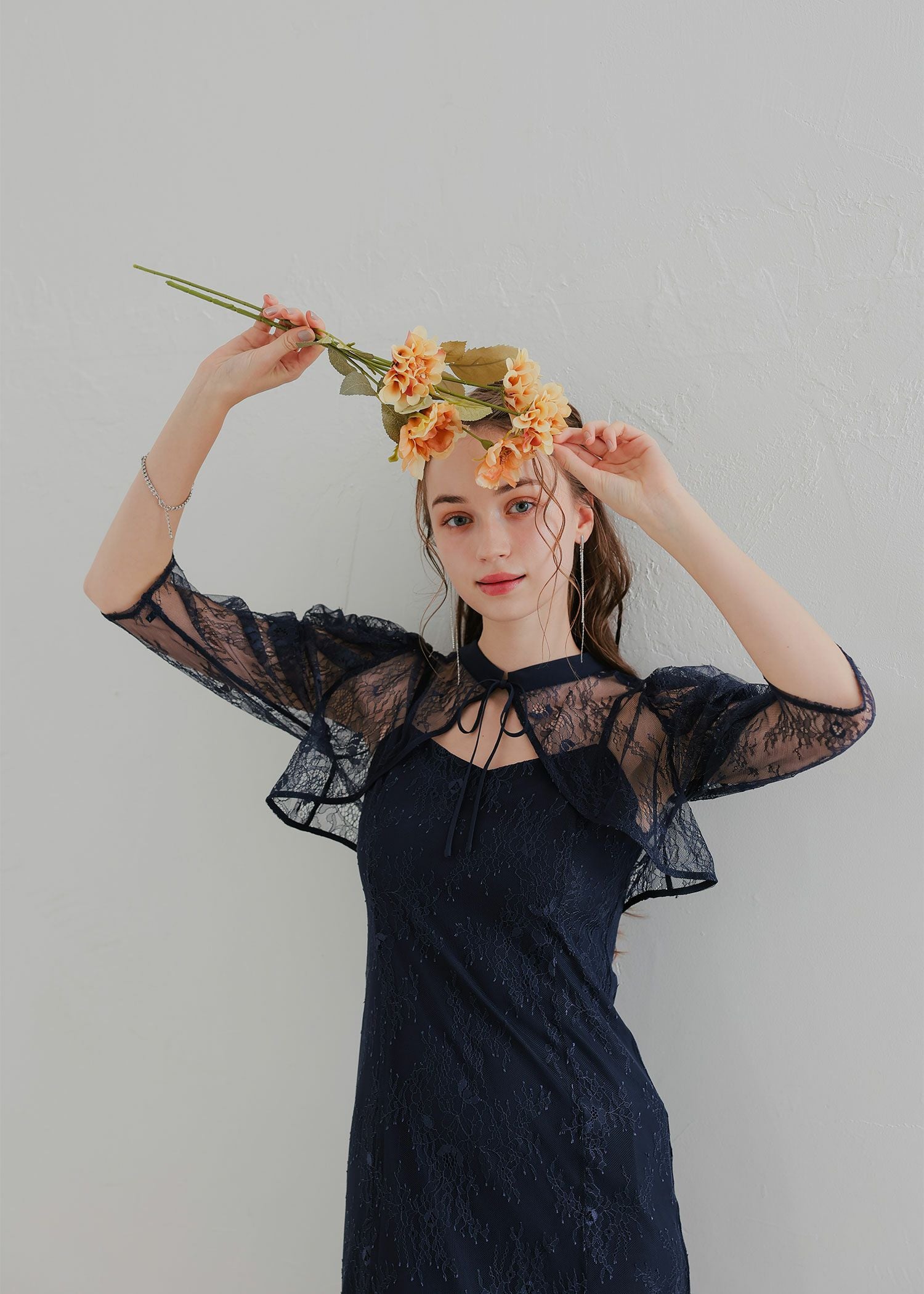 ボレロレイヤードレースドレス|DorryDoll