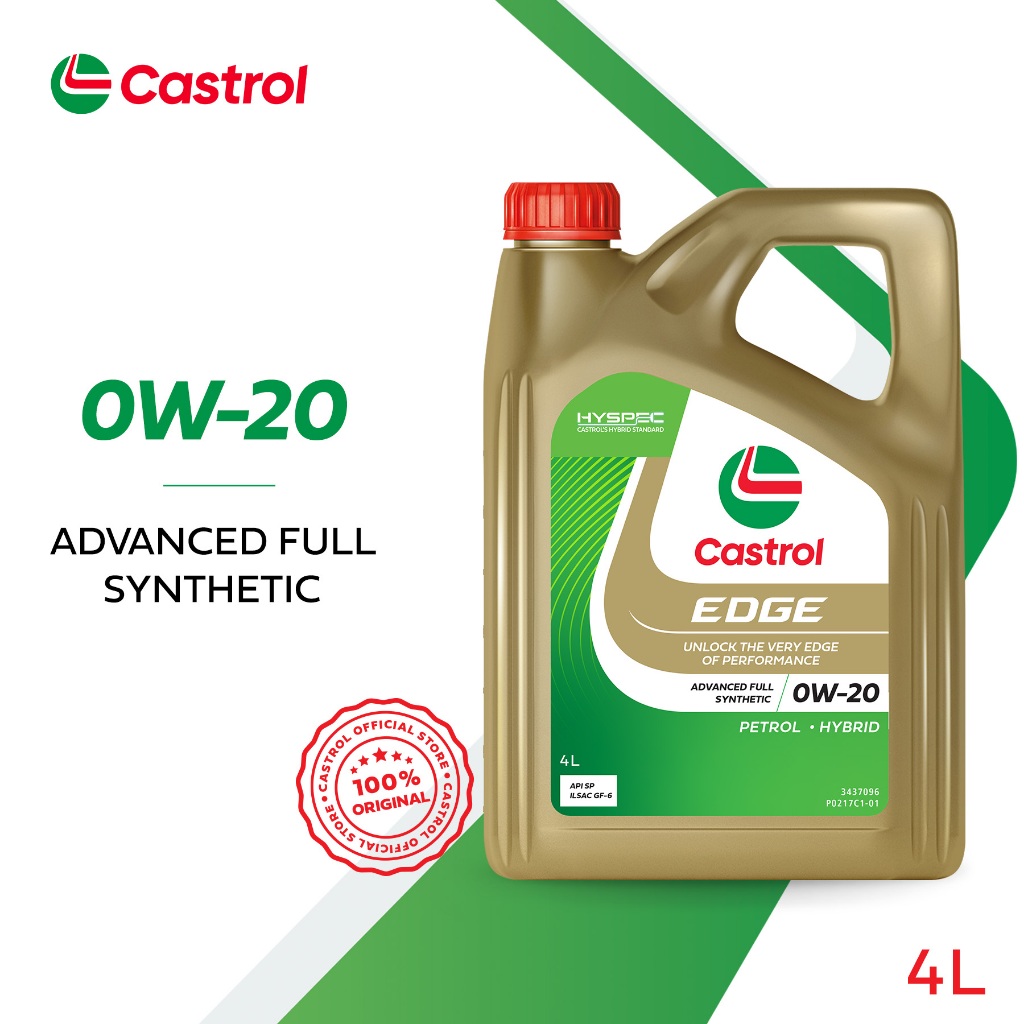 Castrol EDGE 0W-20 (4L) Advanced Full Synthetic Engine Oil API SP