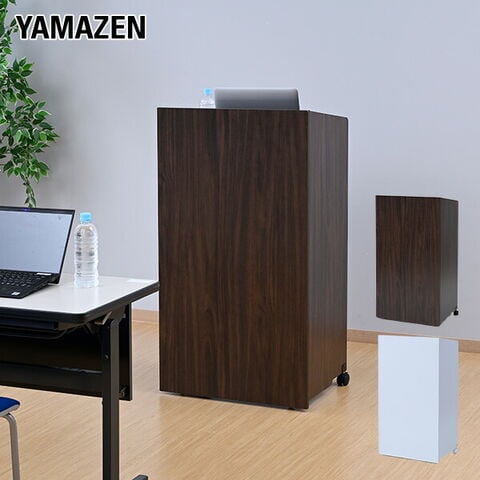 dショッピング |演説台 演台 教卓 講演台 木製 キャスター付き 幅59.5