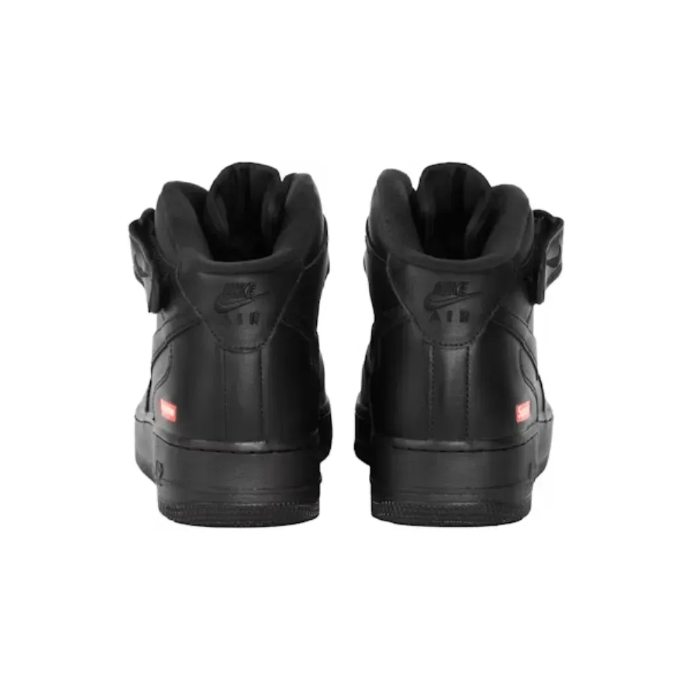 Supreme x Nike Air Force 1 Mid Black - Droper