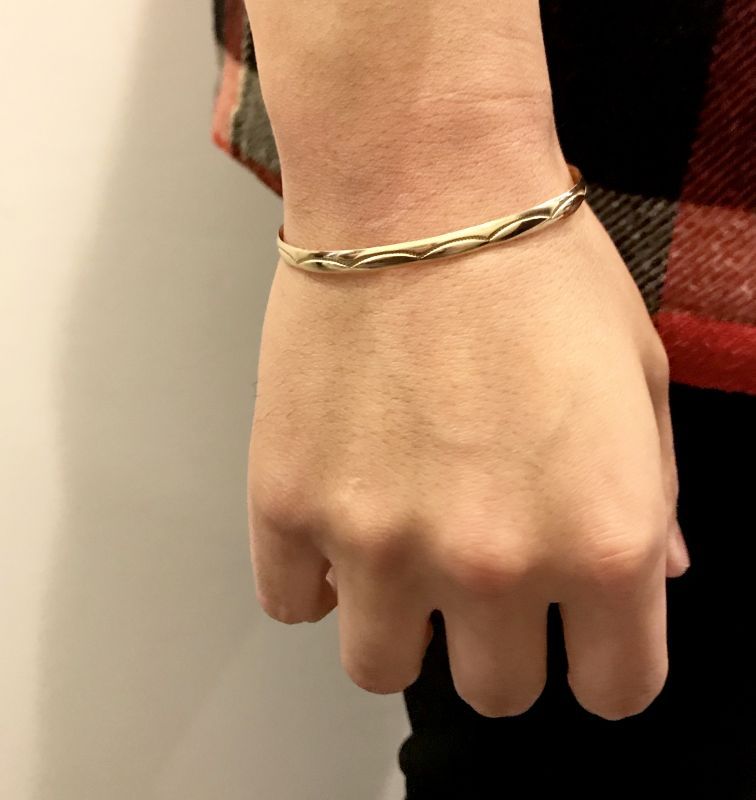 INDIAN JEWELRY NAVAJO族 NARROW BANGLE GOLD /ナバホ族 ナロー