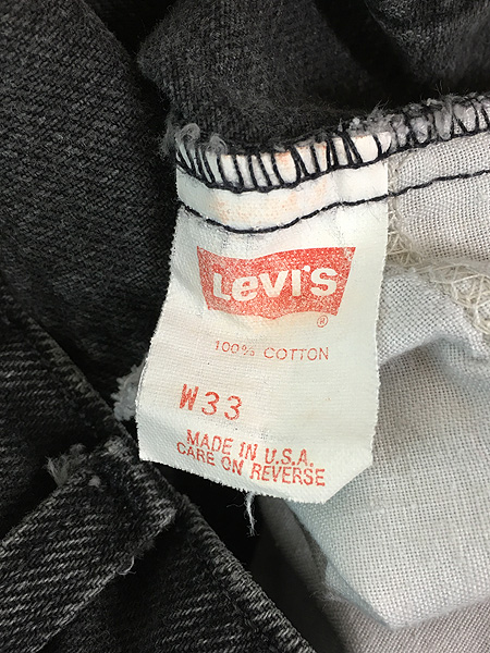 古着 90s USA製 Levi's 550 「00 レングス」 ブラック デニム ショーツ
