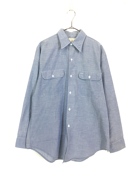 古着 70s BIG MAC JC Penney オールド ブルー シャンブレー ワーク
