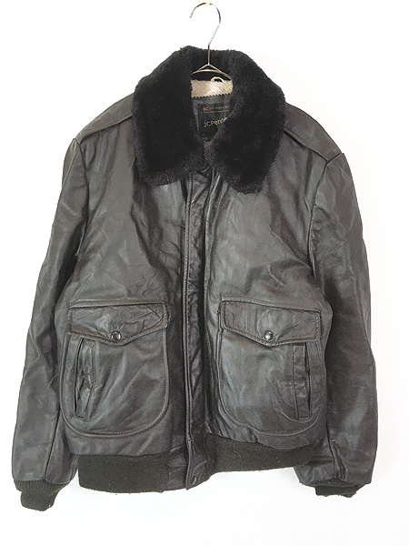古着 70s JC Penney G-1タイプ ボア ライナー 本革 レザー フライト