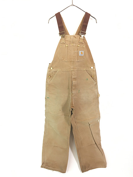 最終売り尽し】古着 90s USA製 Carhartt ブラウン ダック Wニー ワーク