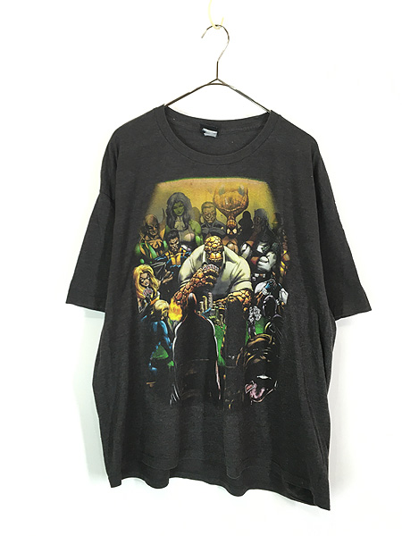 古着 MARVEL マーベル ヒーロー 豪華 キャラクター ポーカー Tシャツ