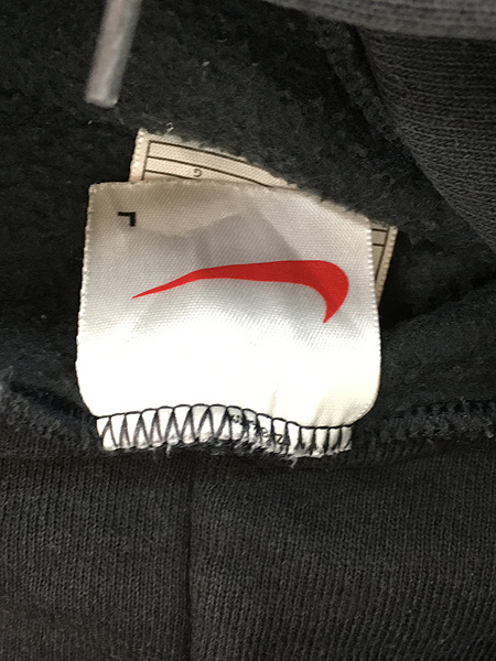 古着 90s USA製 NIKE センター スウォッシュ ロゴ 刺しゅう スウェット