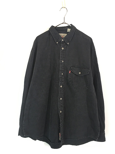 古着 90s Levi's Red Tab 100% コットン ブラック デニム シャツ XL