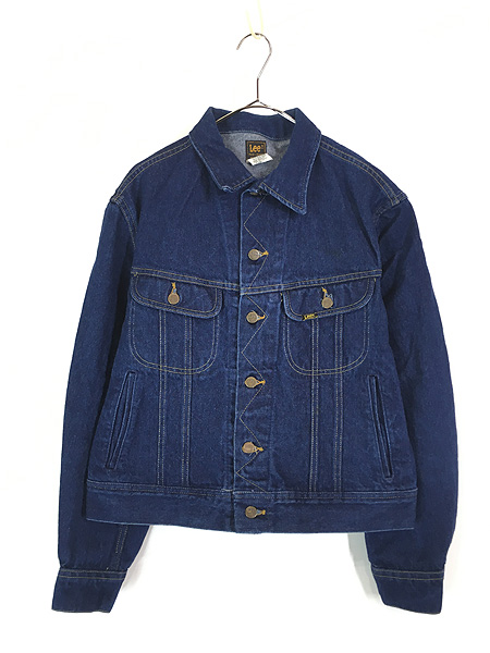 古着 80s USA製 Lee 220-2647 濃紺 ブルー デニム トラッカー