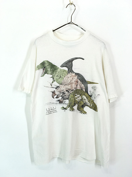 古着 90s USA製 恐竜 両面 アニマル Tシャツ L 古着 - 古着 通販