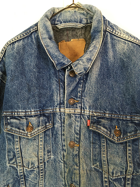 古着 90s USA製 Levi's 70506 ハンド ポケット付 ブランケット