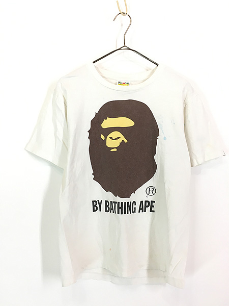 古着 90s A BATHING APE 初期 エイプ 大猿 100% コットン Tシャツ S