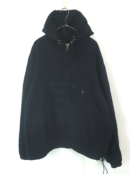 古着 00s J Crew 無地 ソリッド レーヨン ウール アノラック パーカー