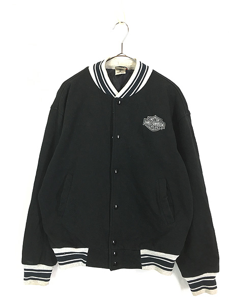 古着 90s HARLEY DAVIDSON バー&シールド 刺しゅう スウェット