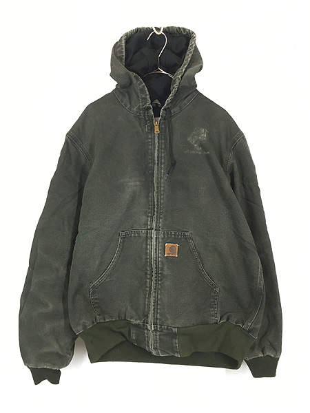 古着 Carhartt 裏地 メッシュ MOS モスグリーン ダック アクティブ