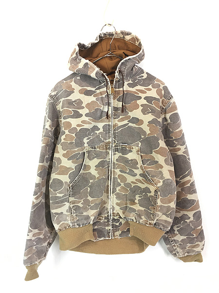 古着 80s USA製 Carhartt ダック ハンター カモ 迷彩 アクティブ