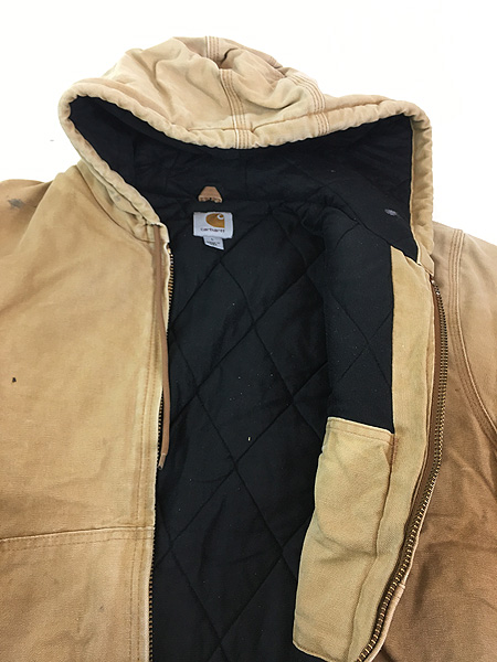 古着 90s USA製 Carhartt ブラウン ダック 防寒 パデット アクティブ