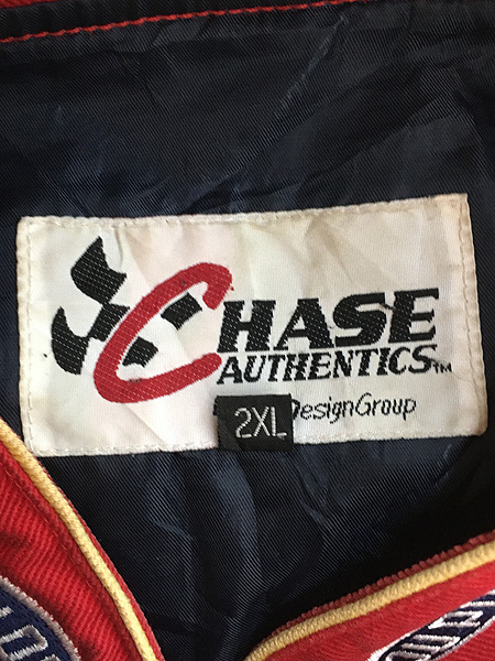 古着 90s CHASE 「DUPONT」 ファイヤー パターン 企業 刺しゅう