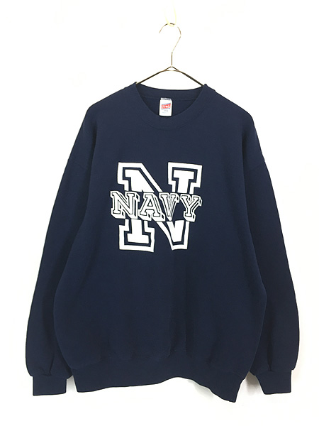 古着 80s USA製 Soffe 「NAVY」 ミリタリー スウェット トレーナー L
