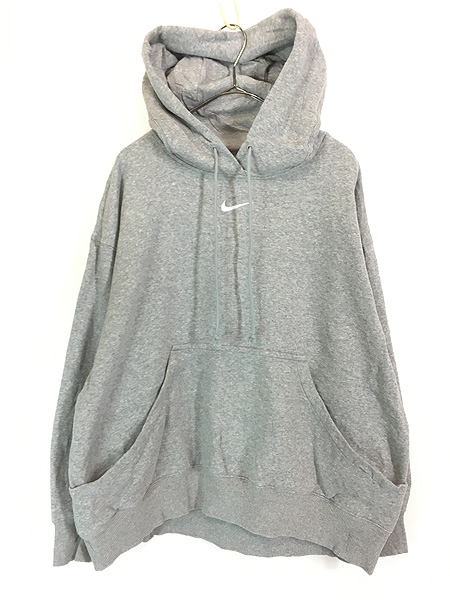 古着 NIKE センター スウォッシュ ロゴ 刺しゅう ソリッド スウェット