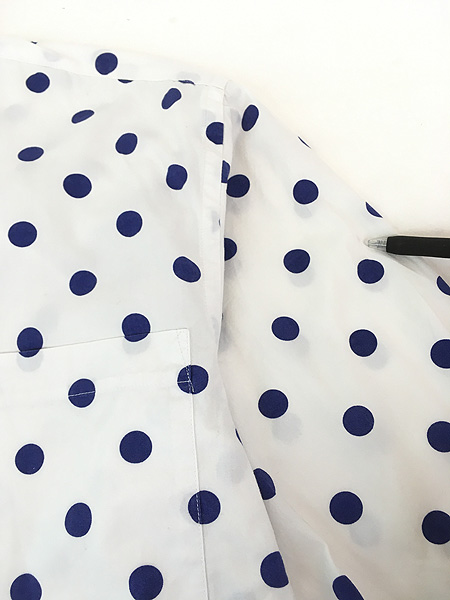 古着 90s GAP 水玉 ドット 総柄 コットン シャツ S - 古着 通販