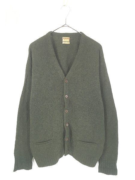 古着 60s USA製 McGREGOR シャギー モヘア ウール ニット カーディガン