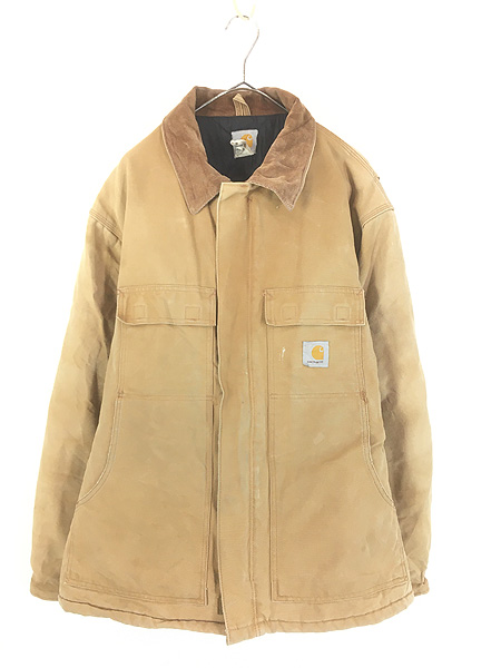 古着 90s Carhartt フェード ネイビー ダック パデット