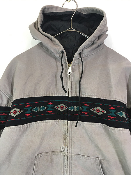 古着 80s Carhartt ネイティブ パターン!! グレー ダック アクティブ