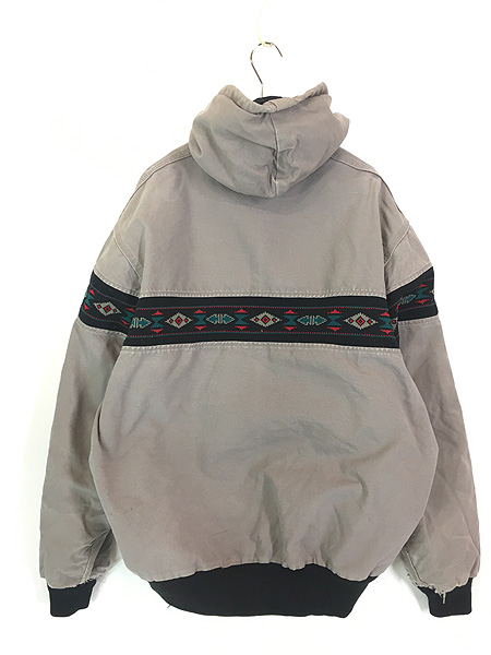 古着 80s Carhartt ネイティブ パターン!! グレー ダック アクティブ