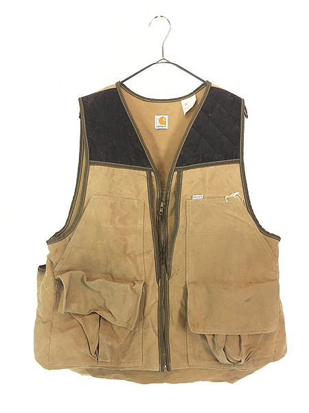古着 80s USA製 Carhartt コーデュロイ キルティング ブラウン ダック