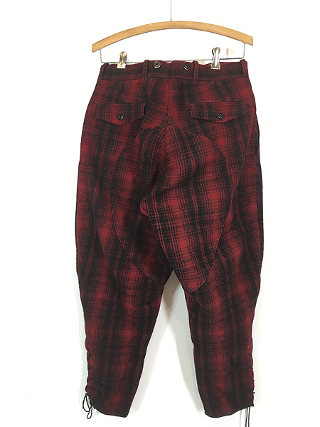 古着 60s WoolRich バッファロー チェック メルトン ウール