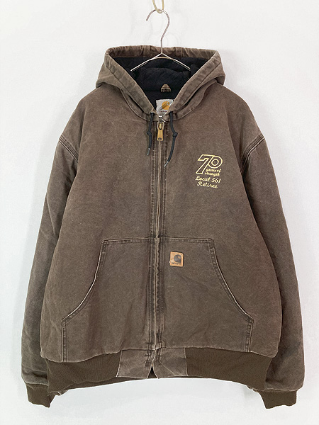 古着 00s USA製 Carhartt 裏地 メッシュ チョコレート ダック