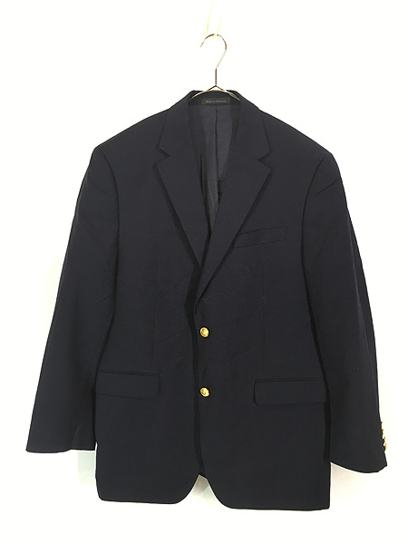 古着 90s LAUREN Ralph Lauren 金ボタン ネイビー ウール テーラード