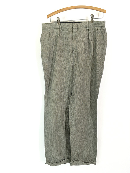 古着 90s Polo Ralph Lauren 千鳥格子 チェック コットン リネン