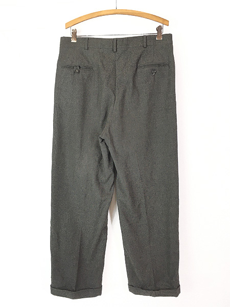 古着 90s Polo Ralph Lauren 無地 ソリッド ウール タック スラックス