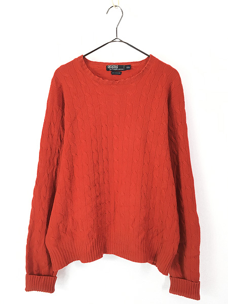 古着 Polo Ralph Lauren ケーブル 高級 100% カシミヤ ウール ニット