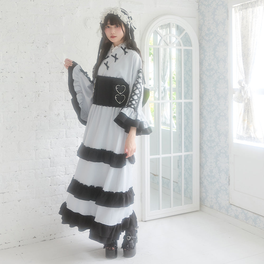 リボンレースアップティアード浴衣 – レディースファッション通販の夢