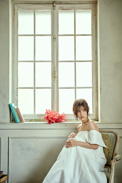 ジャガード オフショルダードレス（W277）