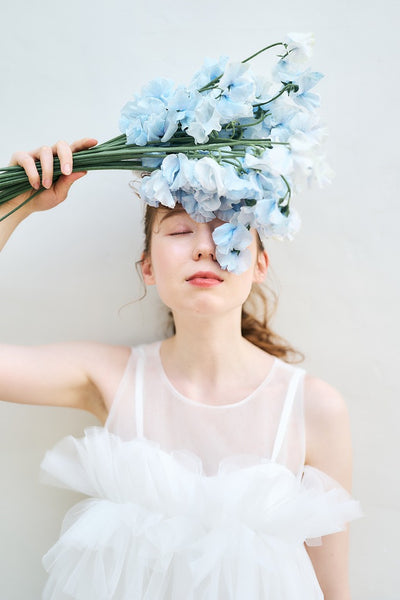 2way フリル ノースリーブ レイヤードドレス（W346）