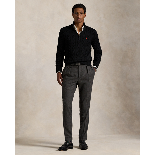 ケーブルニット コットン クォータージップ セーター | ラルフ