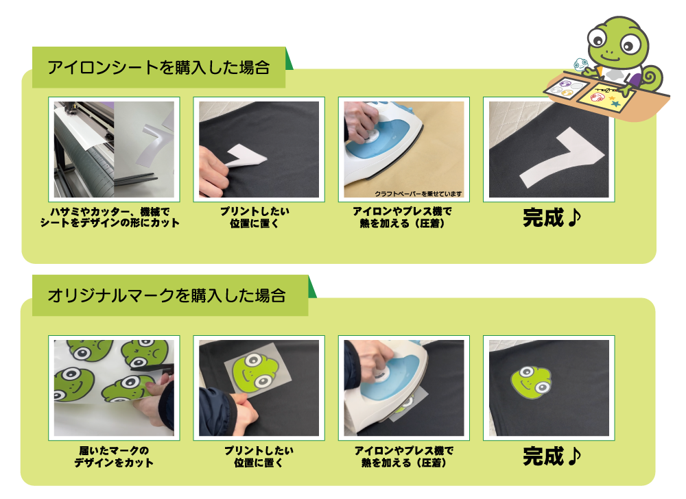 はじめてのお客様へ | カッティングアイロンシート販売のダズオール