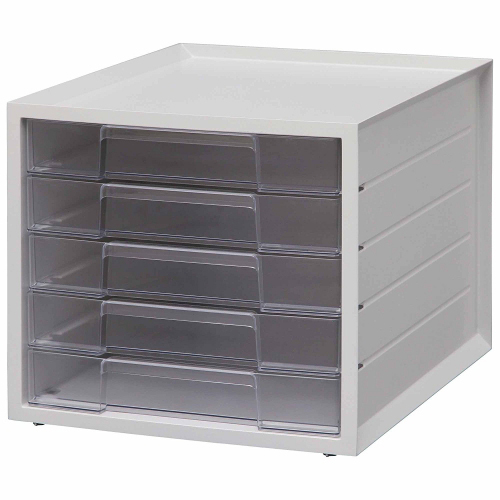 アイリスオーヤマ レターケース 浅型5段 A4 ホワイト LCJ-5M(ホワイト