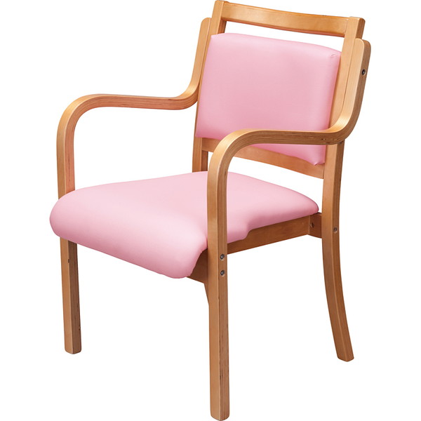 タック 木製チェア カルモ UFC5シリーズ ピンク UFC5-NAPK (個人宅