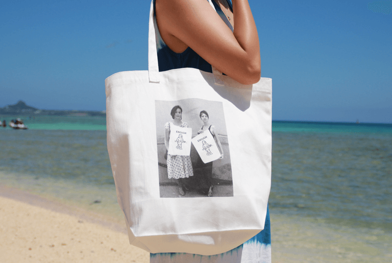 ホワイトクロストートにオリジナルデザインをプリント | エコバッグ