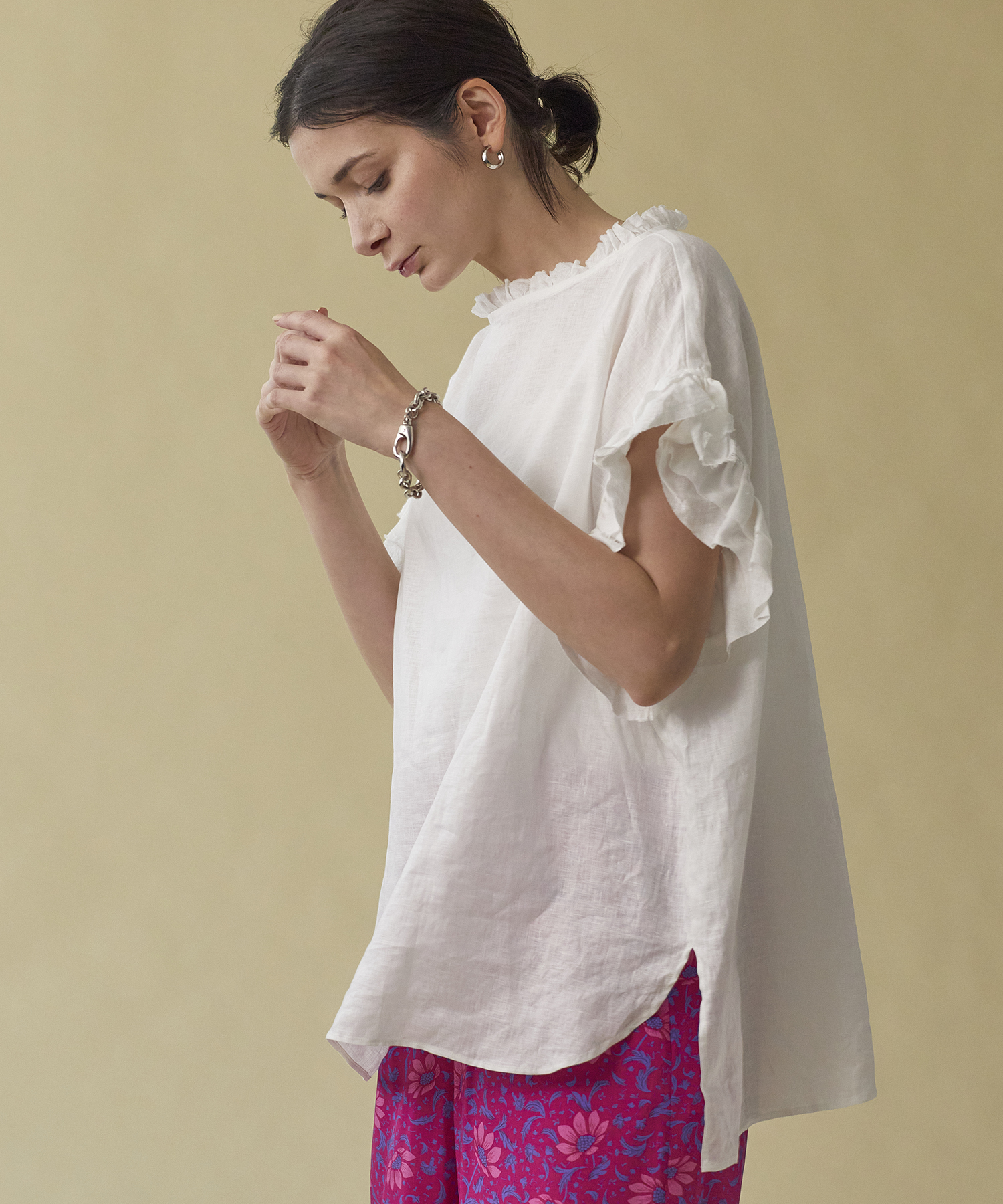 リネンフリルブラウス ｜ハウス オブ ロータス＜HOUSE OF LOTUS＞公式