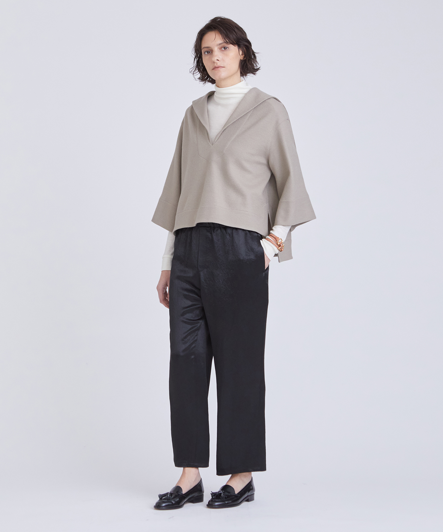 アセテートイージーパンツ ｜ハウス オブ ロータス＜HOUSE OF LOTUS