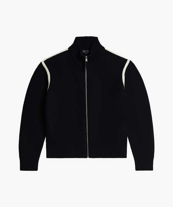 メンズ コットン 長袖 ジップアップジャケット 