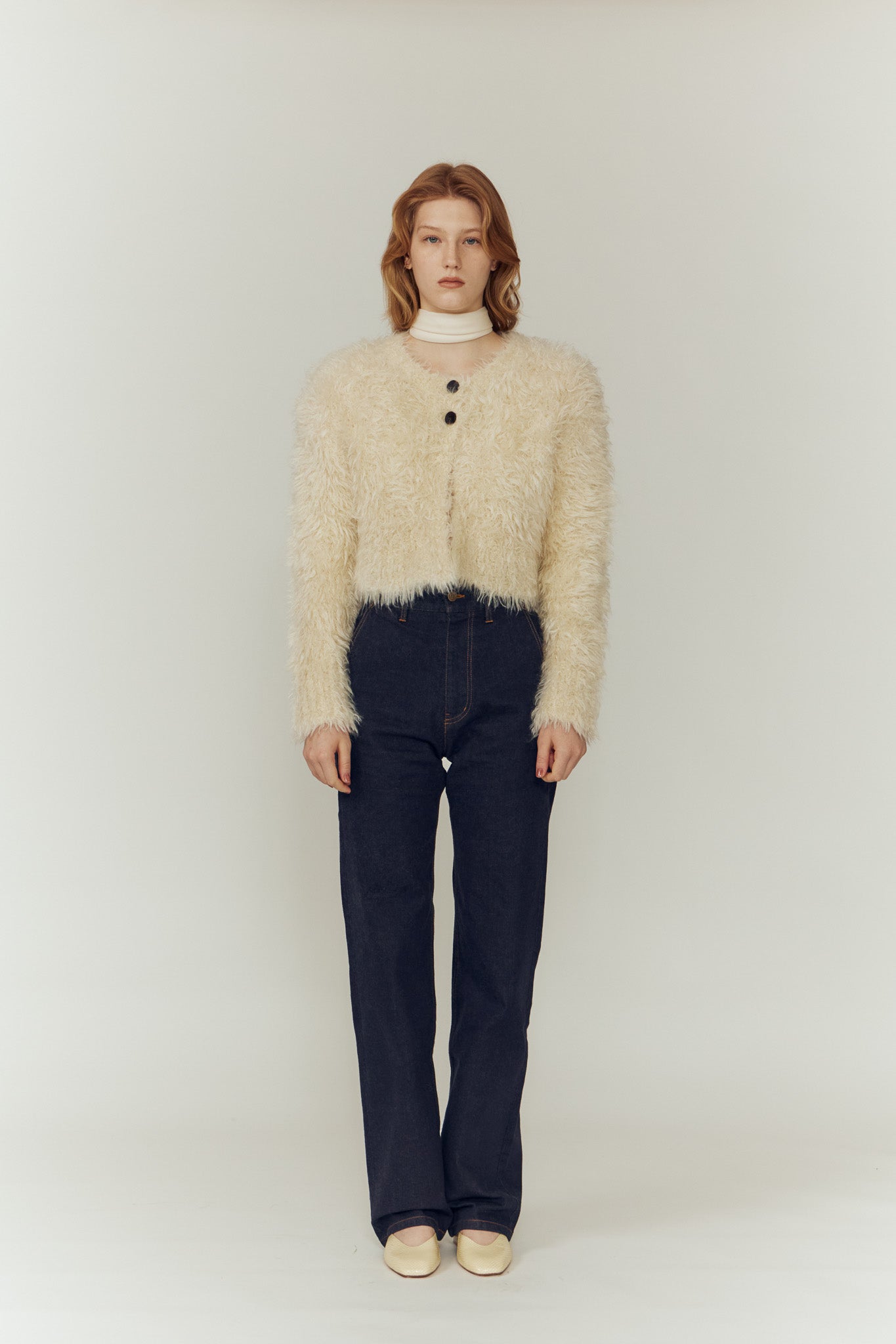 WAVE DESIGN HIGH WAIST DENIM