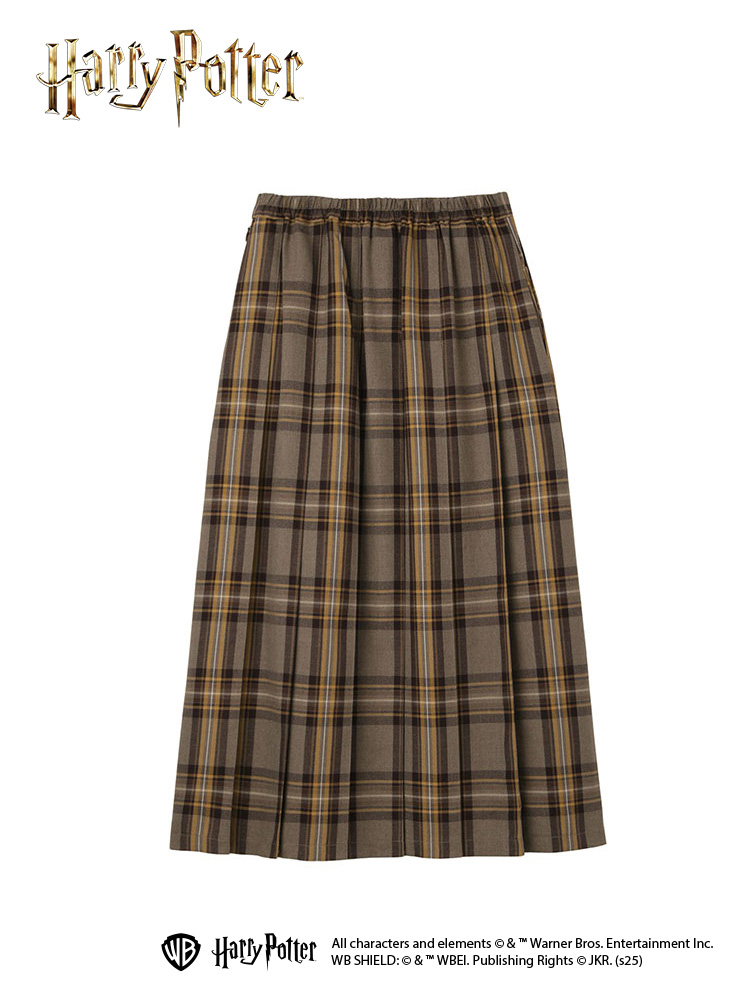 大きいサイズ13号～19号】 チェック×無地 ロングスカート〈ハリー